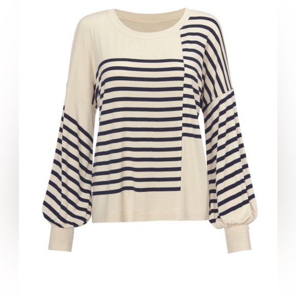 CAbi Tops - Cabi Box Stripe Tee